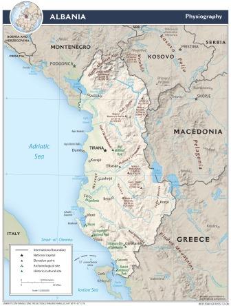 Map Albania - CIA