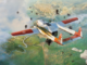 Painting - "Earthquake's Final Flight" depicts the final flight of a C-119 flown by contract CIA pilots dropping resupply bundles to the French over Dien Bien Phu, Vietnam in 1954. The aircraft was struck by AAA and later crashed in Laos. (painting at CIA HQs).
