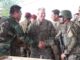20171023 - MG Bismellah Waziri, Afghan National Army Special Operations Command commander,, congratulates the Commando Qualification Course student company commander on his mission brief to ANASOC and NATO Resolute Support leadership at Camp Commando, Kabul on Oct. 21, 2017. (Photo Jacob Krone, NSOCC-A).