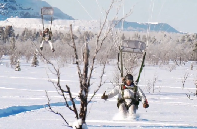 SOF winter warfare training above the Arctic Circle, Kiruna, Sweden. (Photo from SOCEUR video by SPC Liem Huynh, February 24, 2018).