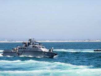 MKVI Patrol Boat in Pacific Ocean. Chief Petty Officer Nelson Doromal, Jr., May 10, 2018.