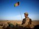 Marine Stand Guard at Bost Airfield Afghanistan
