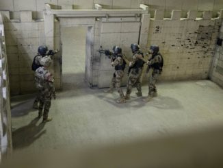 Iraqi CTS CQB training in live-fire shoot house. Photo by SSG Sara Zaler, CJTF OIR, Nov 6, 2018