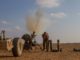 SDF mortar team fires 120mm at ISIS target near Deir ez-Zor in the Middle Euphrates River Valley, Syria. Photo by SGT Matthew Crane, CJTF-OIR, November 16, 2018.