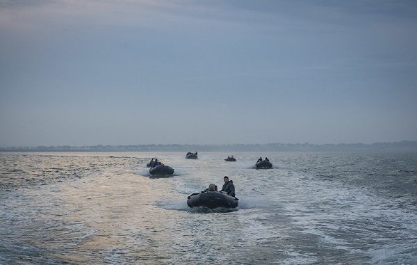 U.S. #SOF pilot small boats during bilateral training between U.S. and Spanish special operations forces and the Arleigh Burke-class guided-missile destroyer USS Porter (DDG 78), in June, 2018, near Naval Station Rota, Spain
