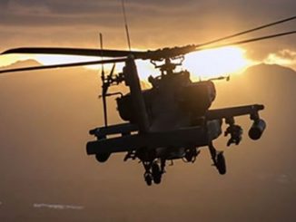 A U.S. Army AH-64 Apache helicopter flies at Schofield Barracks, Hawaii, Dec. 17, 2018. (U.S. Army photo by 1st Lt. Ryan DeBooy)