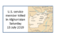 U.S. service member killed in Afghanistan on Saturday, July 13, 2019