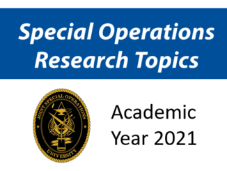 JSOU Special Operations Research Topics 2021