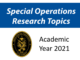 JSOU Special Operations Research Topics 2021