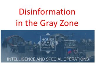 Disinformation in Gray Zone - Hearing by House Subcommittee on Intelligence and Special Operations