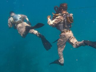 Marines Diving in Aruba