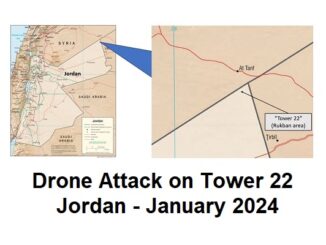 Drone attack on Tower 22 Jordan January 2024