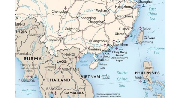 Map South and East China Seas (CIA)