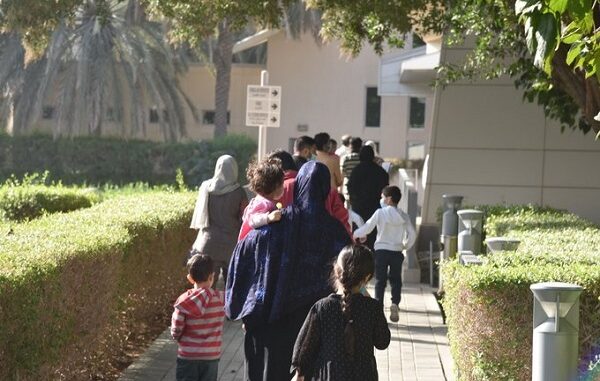 Afghans Interview at U.S. Embassy UAE. Photo posted on Twitter, Feb 3, US Mission to UAE.