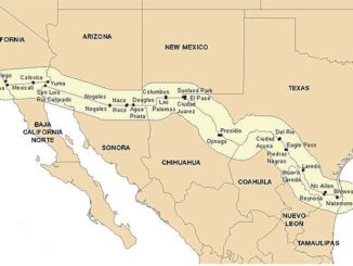 Map of U.S. and Mexico Border Area