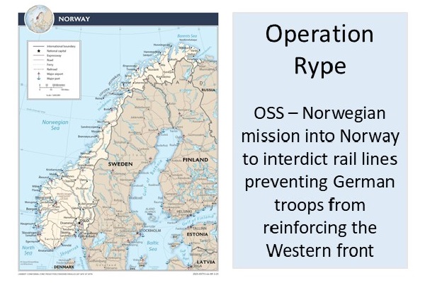 Operation Rice Map Operation Rype: OSS in Norway in World War II | SOF News