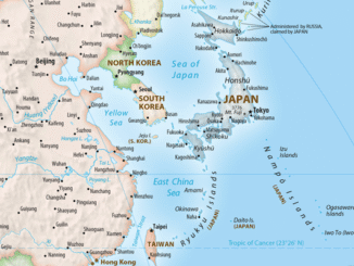 Map of Japan and Korea