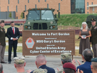 Fort Gordon Dedication in honor of Master Sgt. Gary Gordon, recipient of the Medal of Honor.