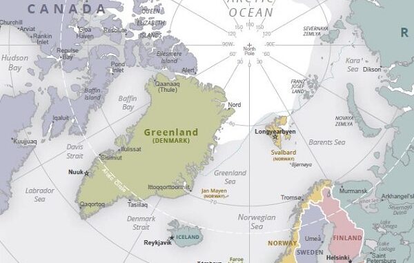 Poltical Map of Greenland