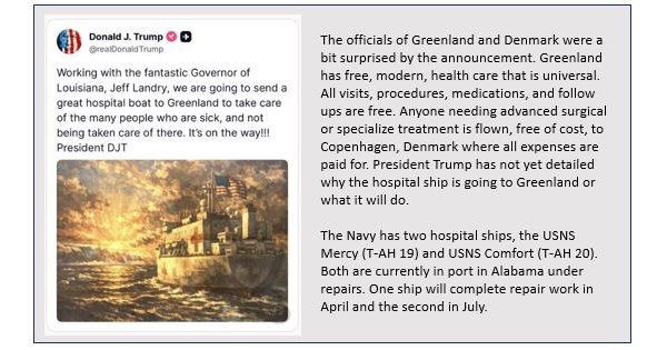 US Navy Hospital Ship to Greenland