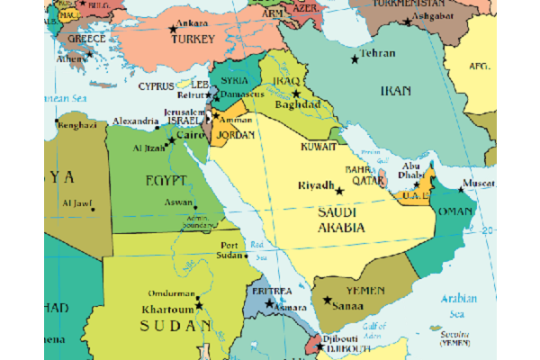 Map Middle East 600x400