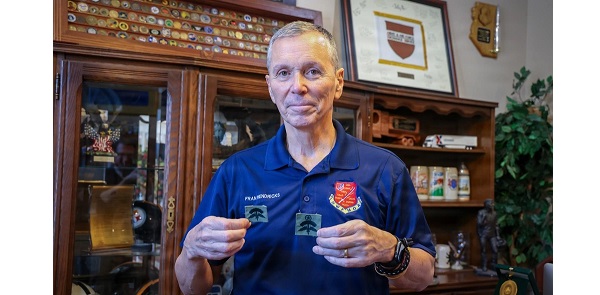 Brig. Gen. (Ret.) Fran Hendricks and Military Freefall Badge
