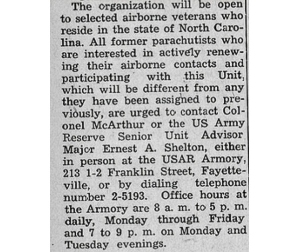 300th SFOD Newspaper Recruitment Ad