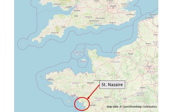 Map Operation Chariot - St. Nazaire