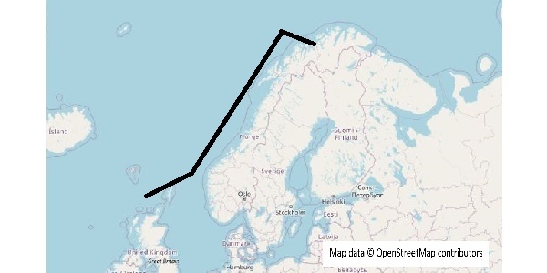 Map of Task Force transit for Operation Source