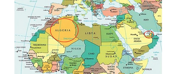 Map Loc Algeria and UAE