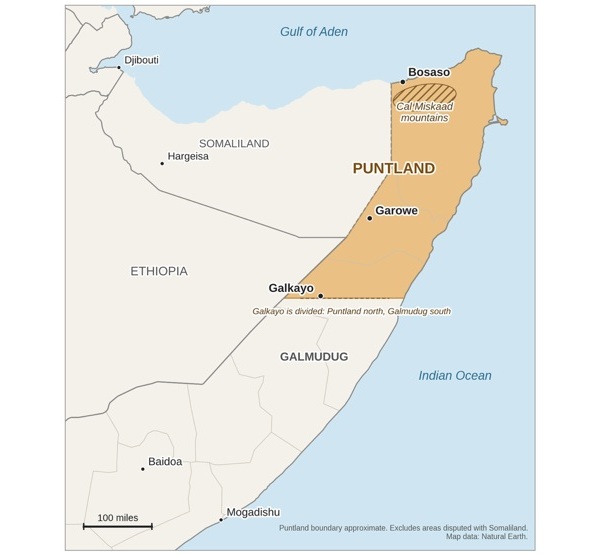 Map of Puntland and PSF
