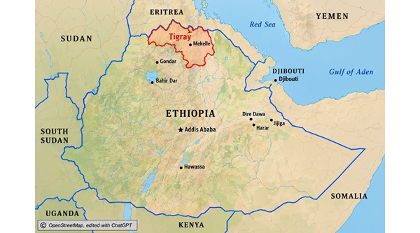 Map Tigray Ethiopia