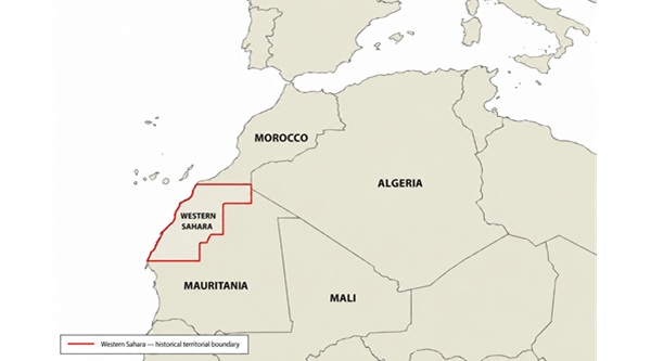 Map of Western Sahara Historical Boundary